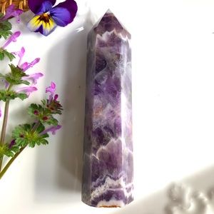 Chevron “Dream” Amethyst Crystal Tower